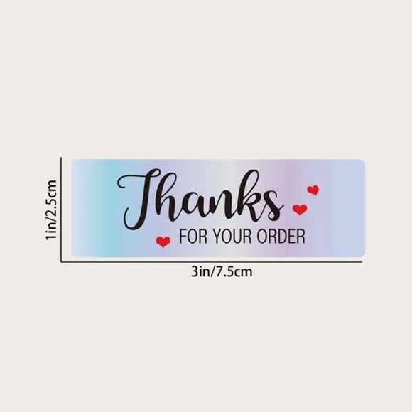 120 pc Thank You Sticker Roll - Picture 3 of 4